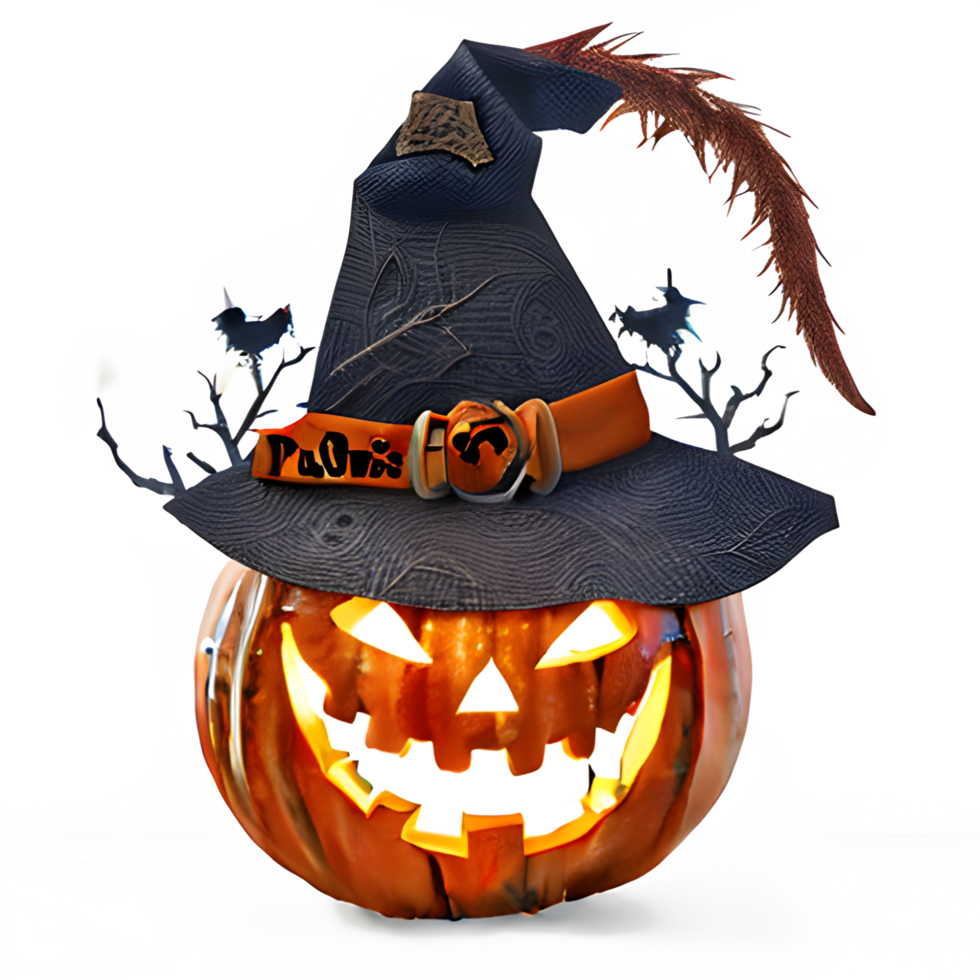 jack o lanterne transparent Contexte ai génératif png