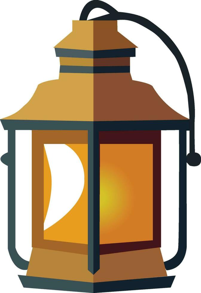 oil lamp isolated on background vector