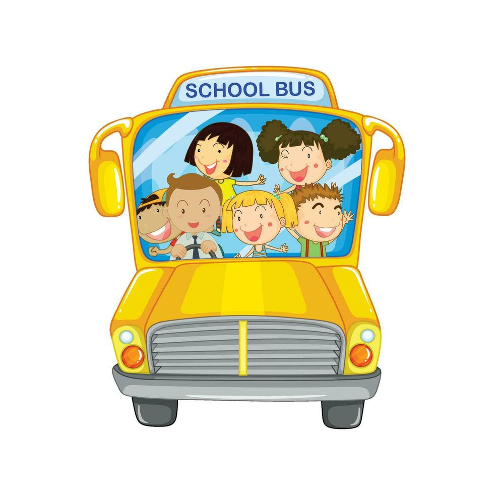 School Bus Bus in yellow vector