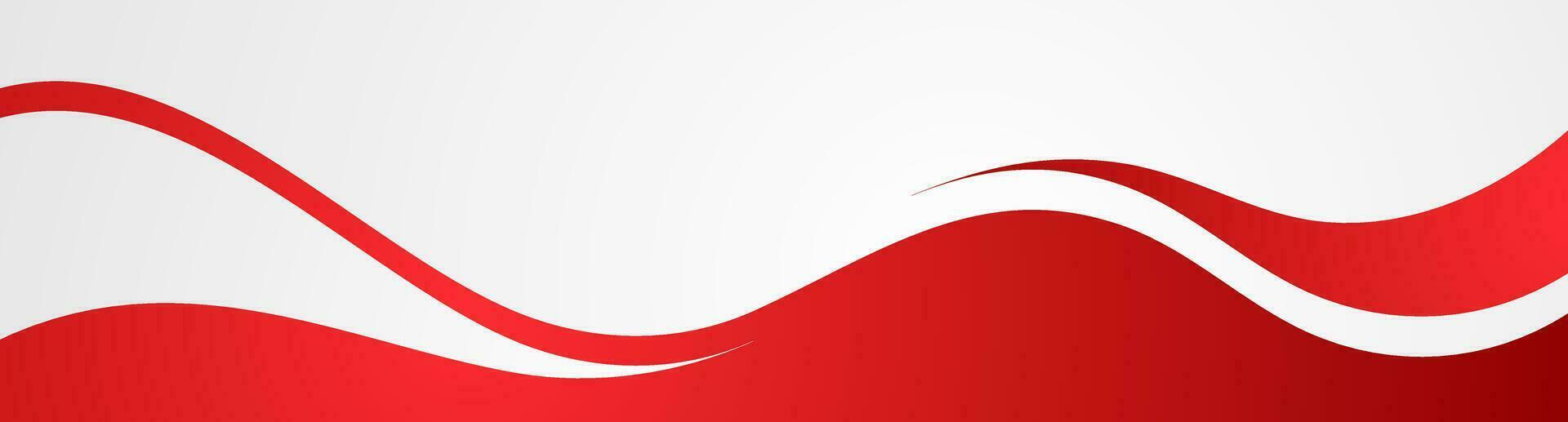 Red and grey flat waves abstract minimal background vector