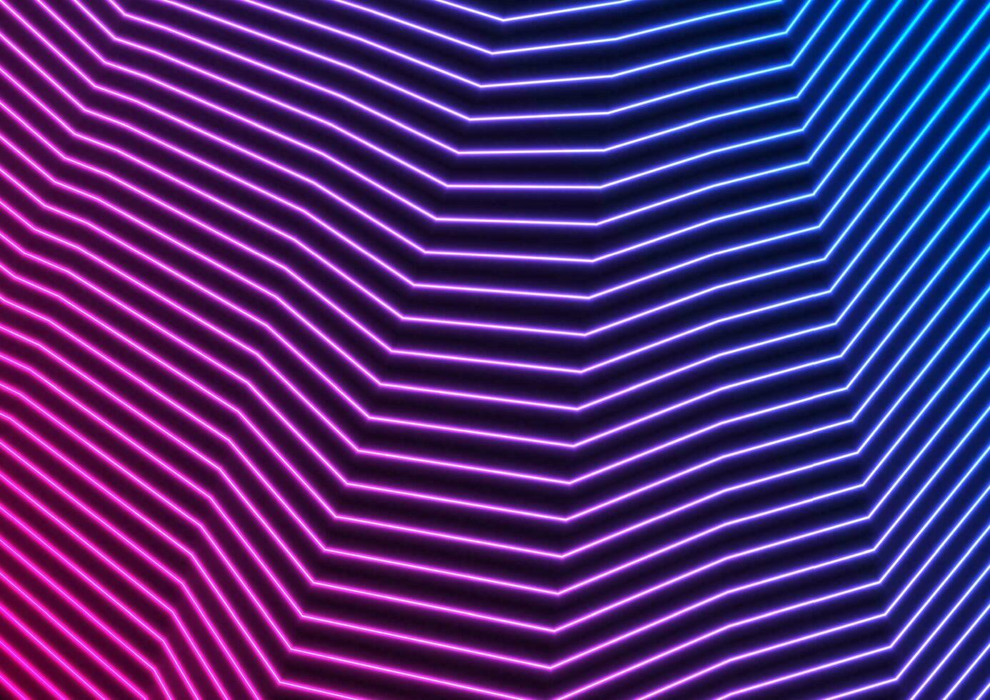 Blue purple tech geometric neon lines abstract background vector