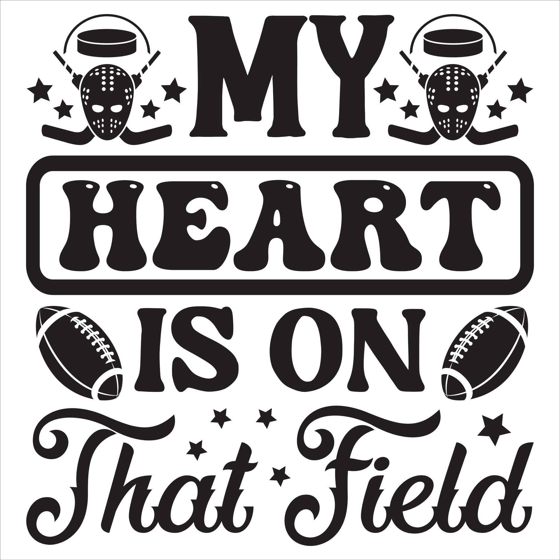 My Heart is on That Field 28173843 Vector Art at Vecteezy