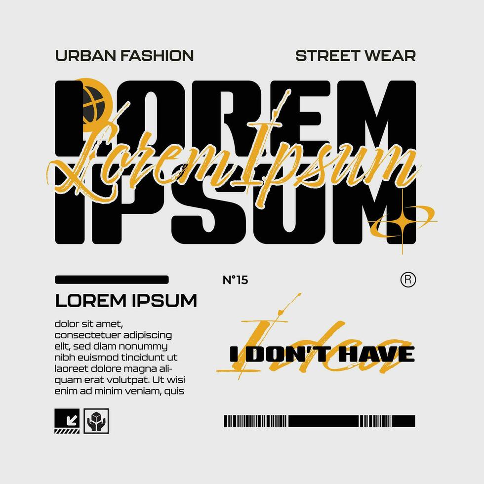 Street wear design inspiration. Retro futuristic design for apparel, clothing, and poster vector