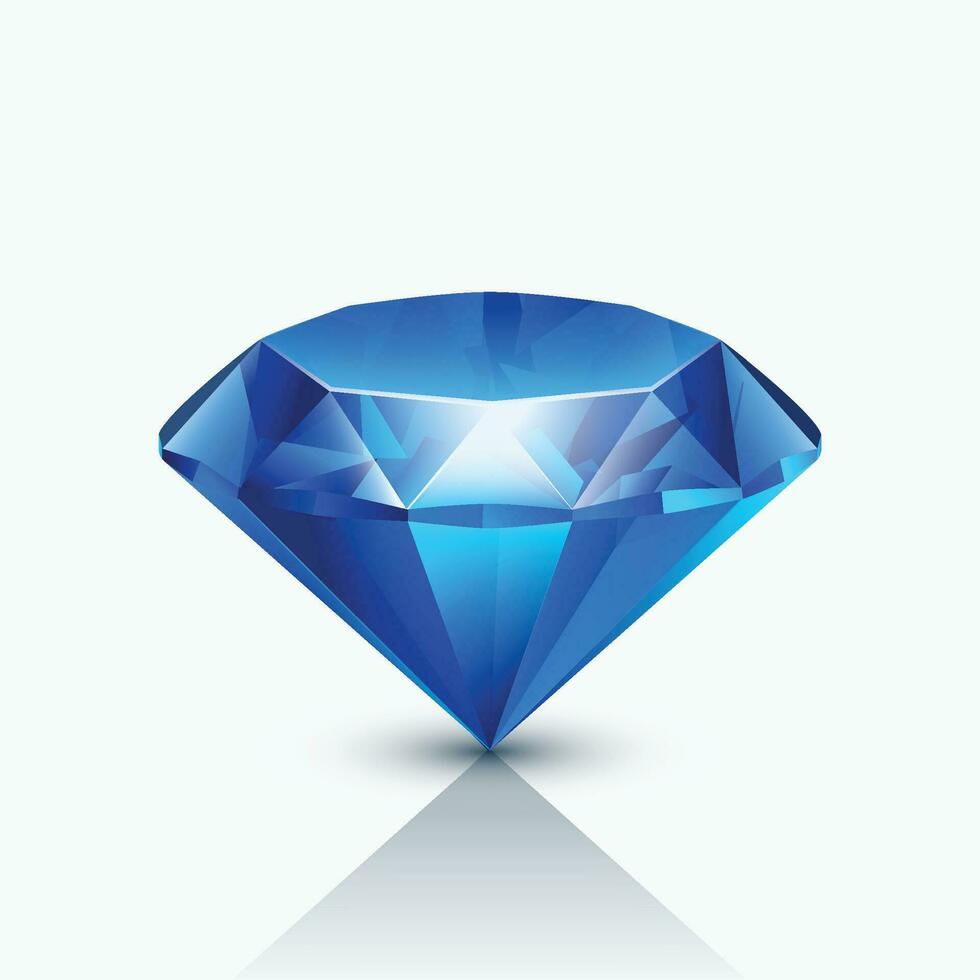 blue jewels on white vector