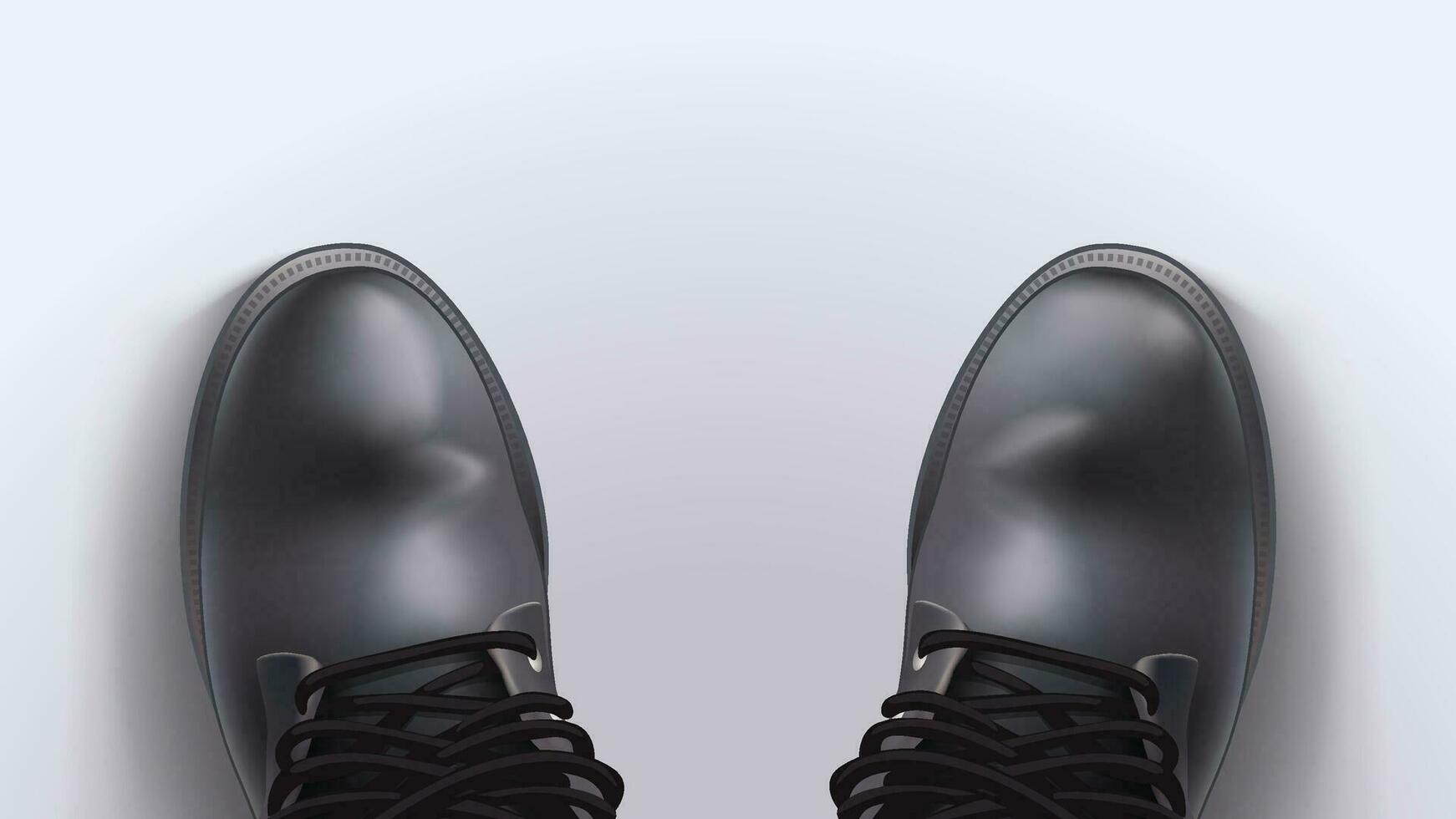 pair old boots with shadow vector