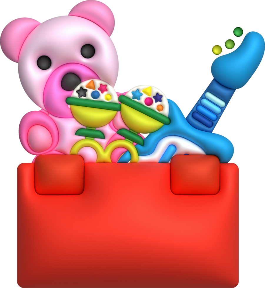 crianças brinquedos caixa bebê recipiente com loja de brinquedos chocalhos  jogos almofada ,piano teclado conjunto ilustração 28174378 PNG