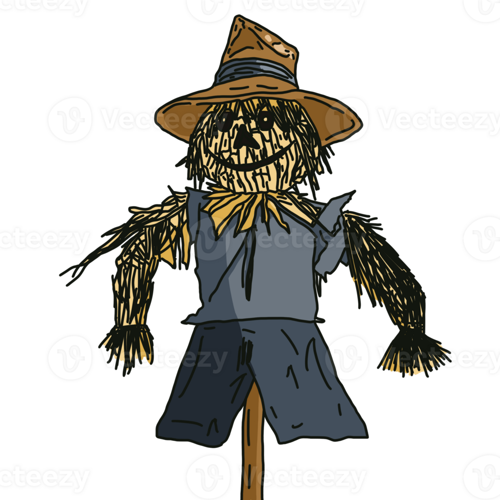 illustration of a scarecrow png