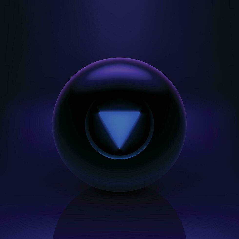 magic ball on dark vector