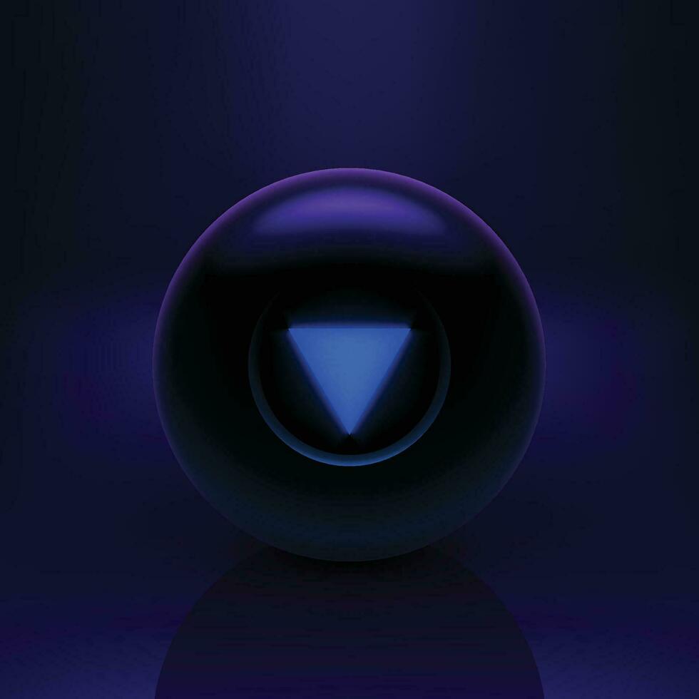 magic ball on dark vector