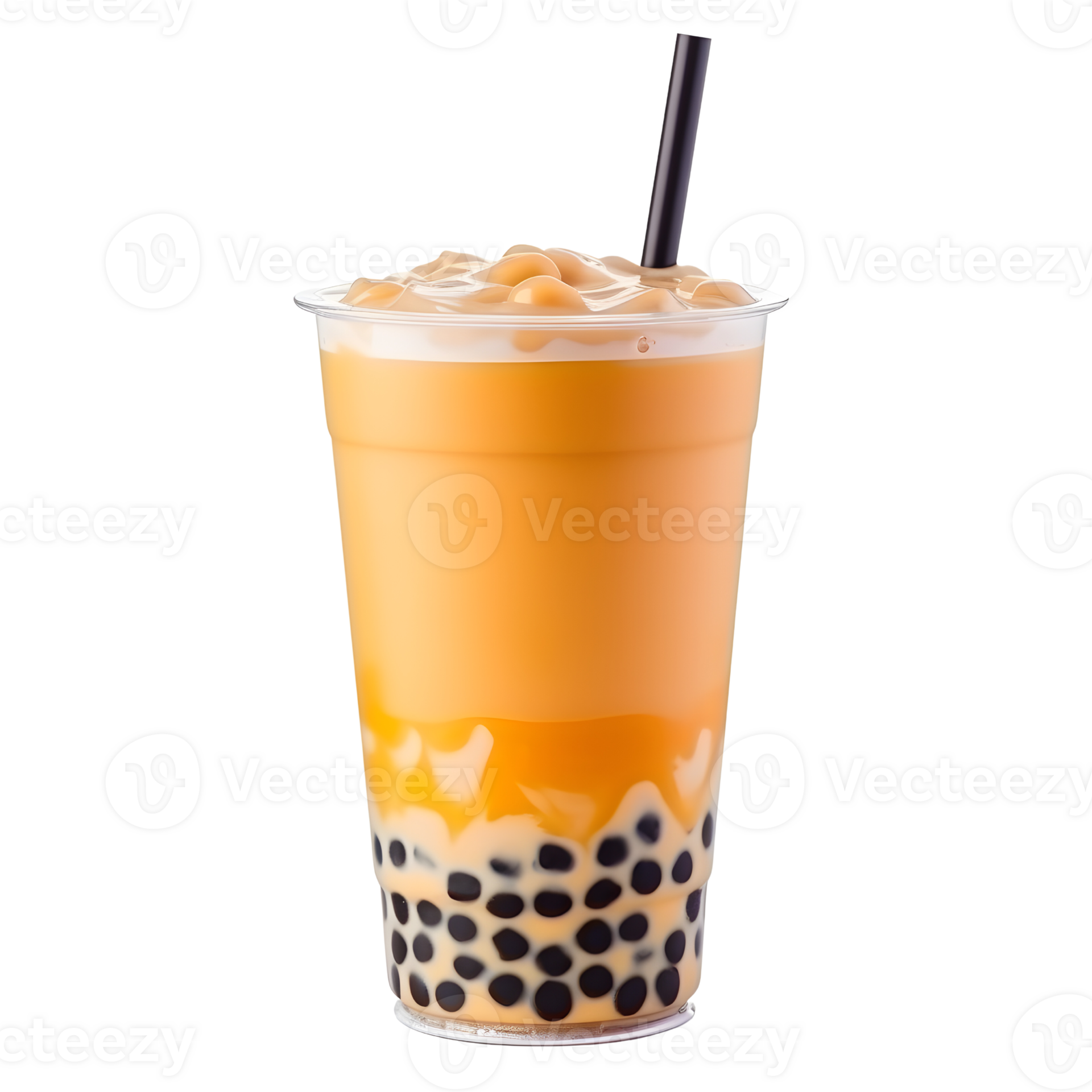 Boba Milk Tea Isolated On Transparent Background Generative AI boba-milk-tea-isolated-on-transparent-background-generative-ai