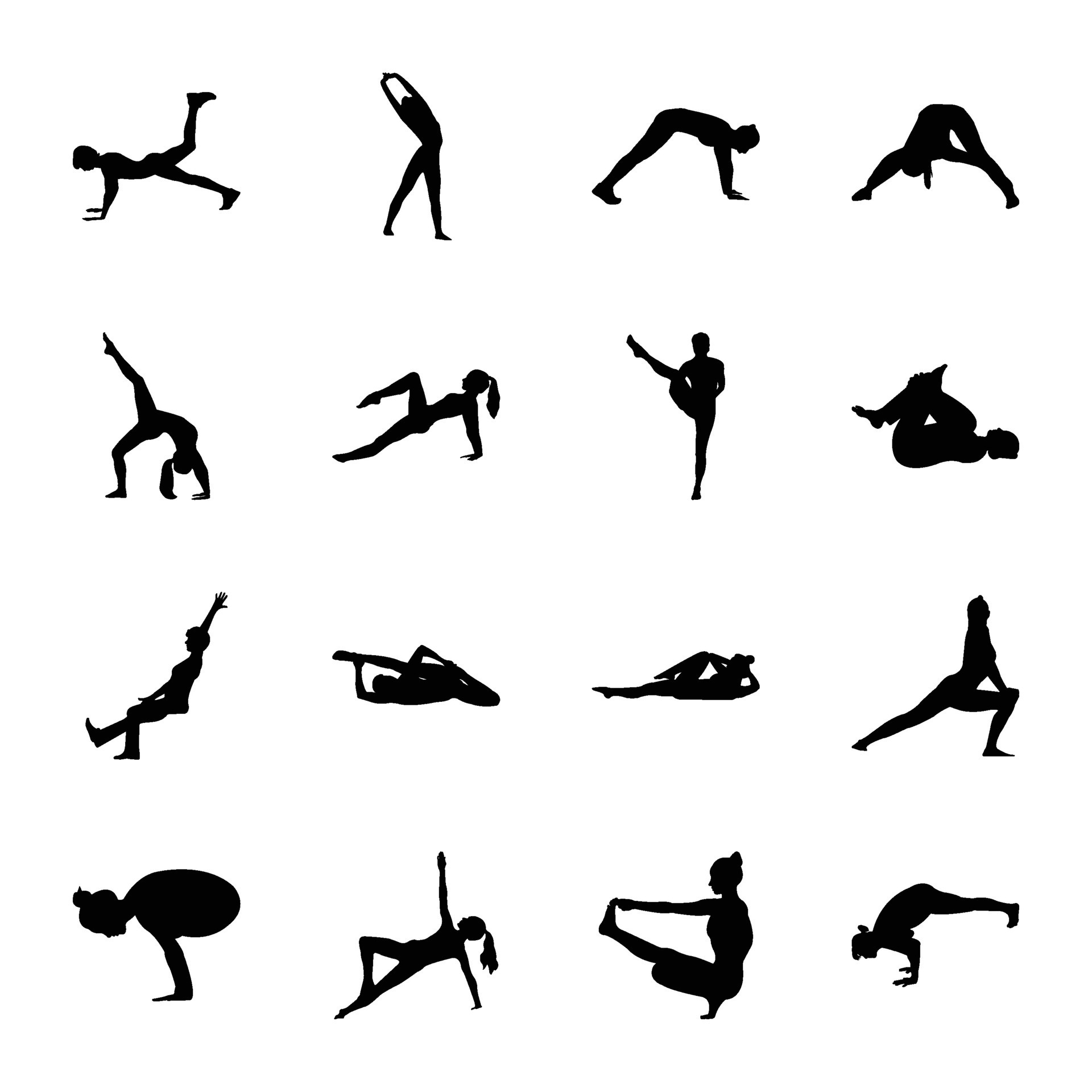 Pack of Yoga Solid Vector Pictograms 28174866 Vector Art at Vecteezy