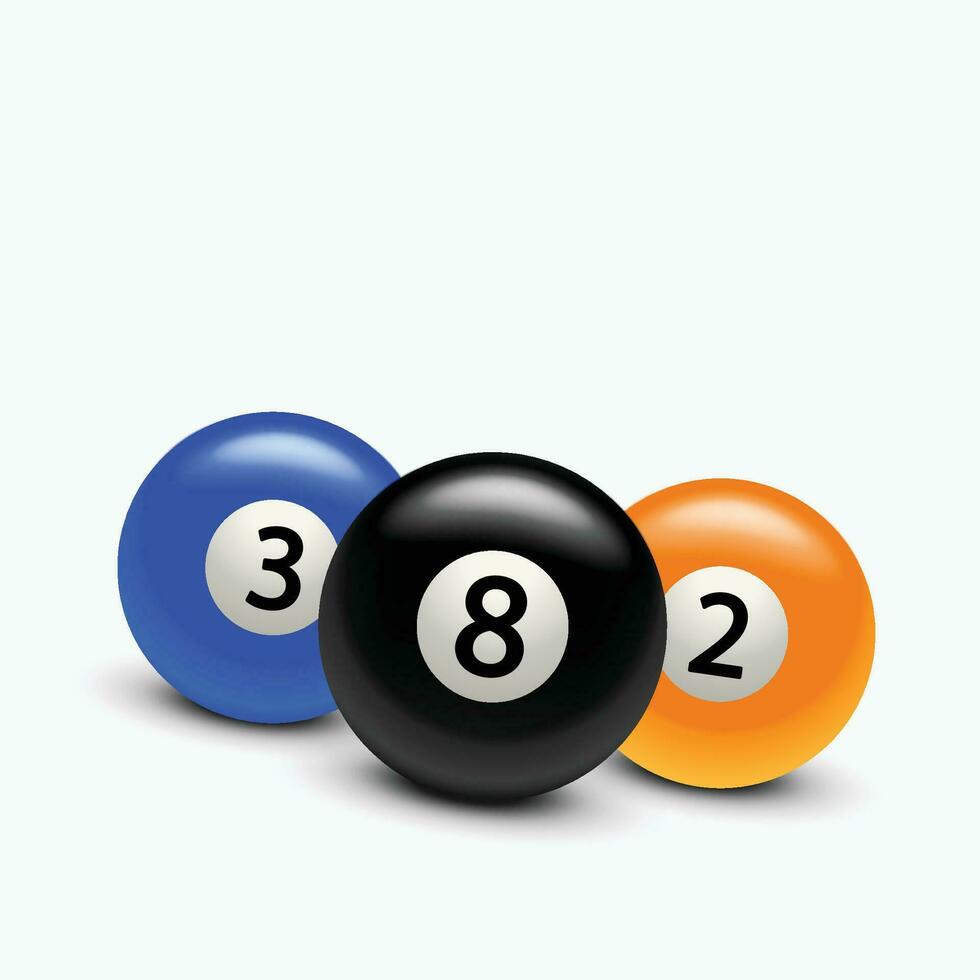 three billiard balls vector