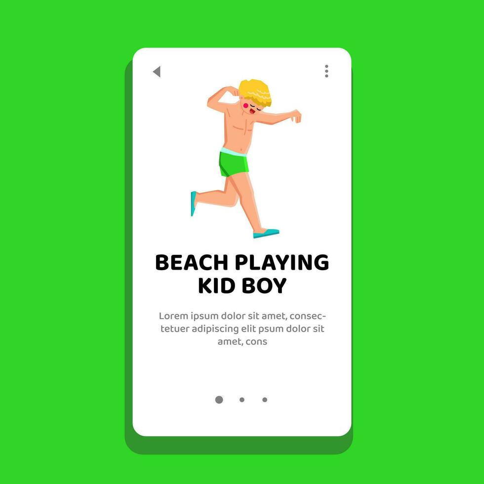 woman beach playing kid boy vector