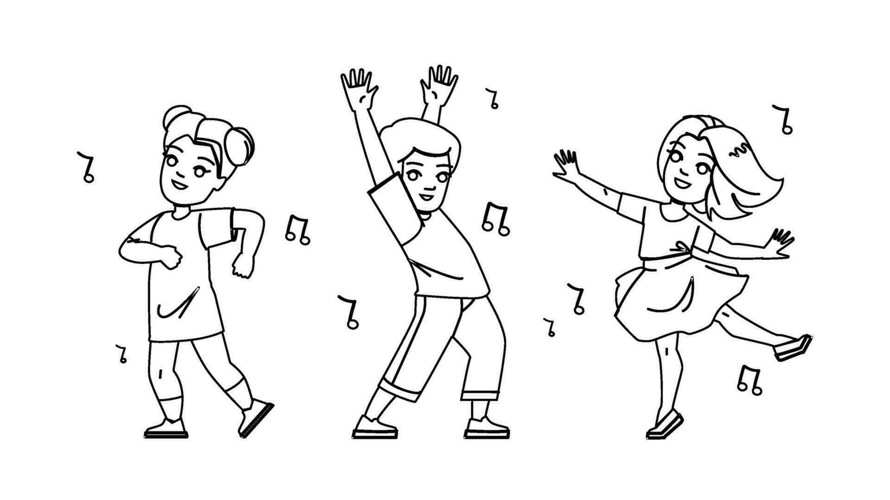 dancing kid vector