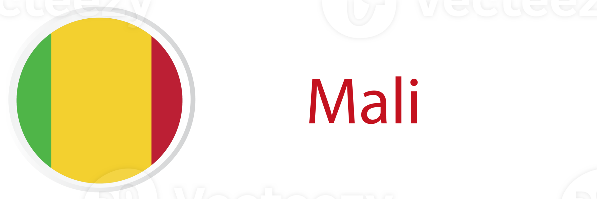 Mali flag in button web. png