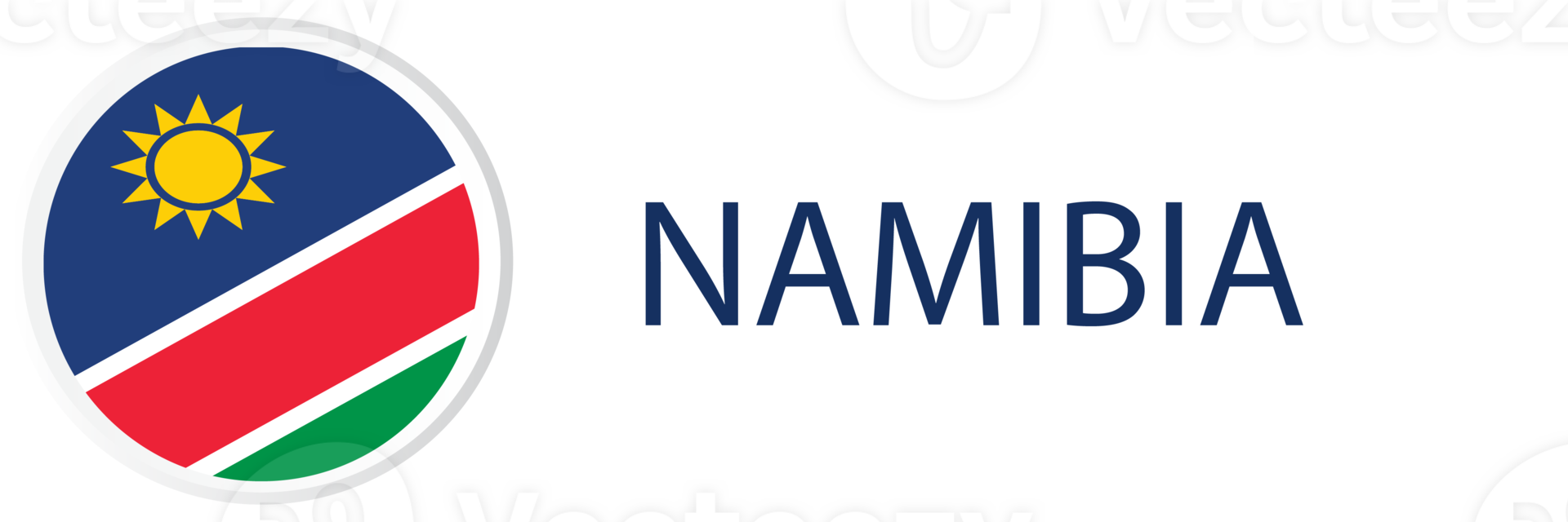 Namibia flag in button web. png