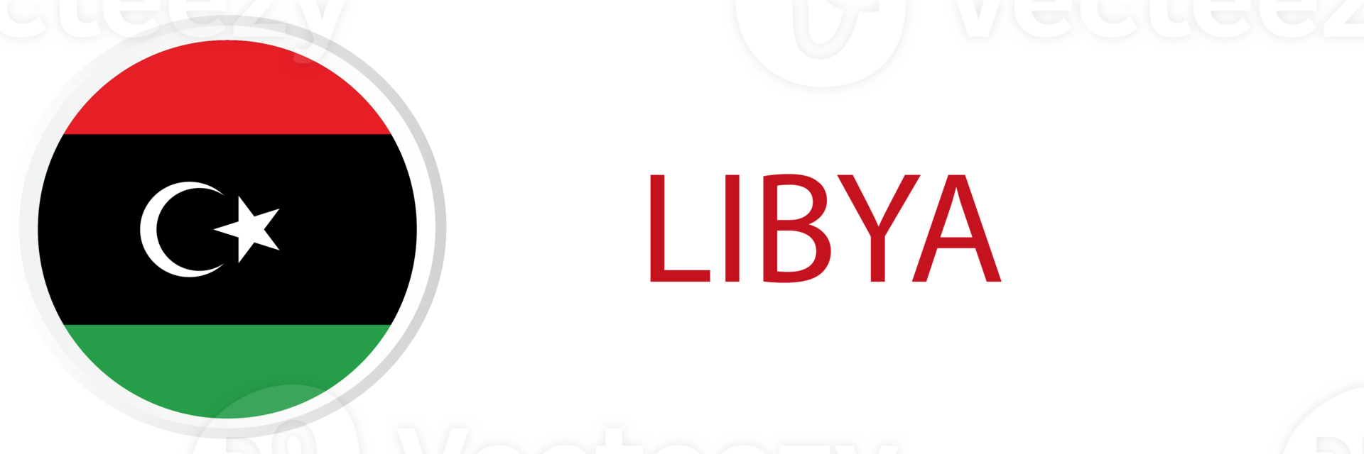 Libya flag in button web. png