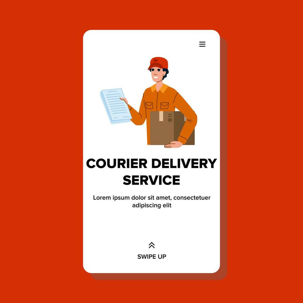 box courier delivery service vector