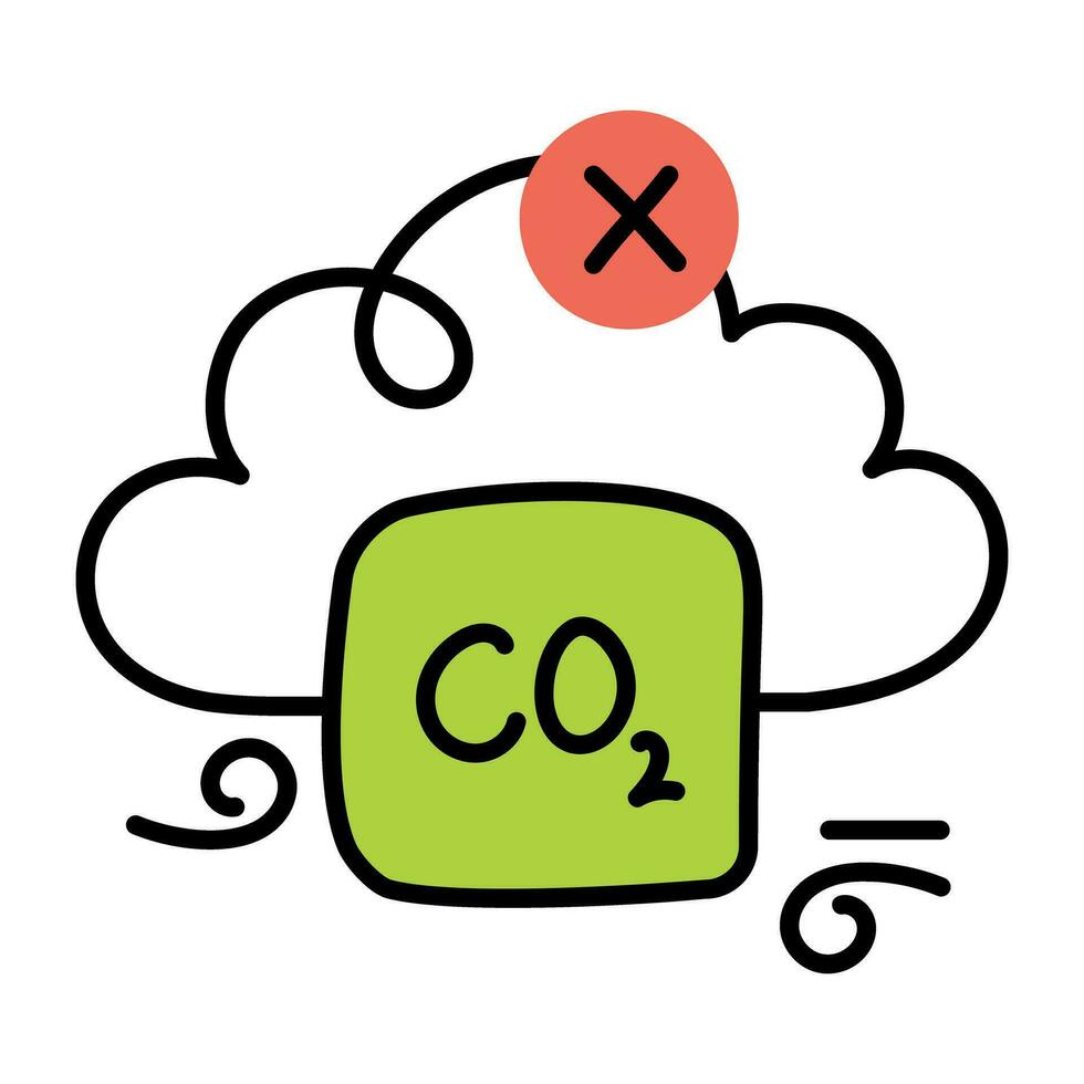 Trendy No Pollution vector