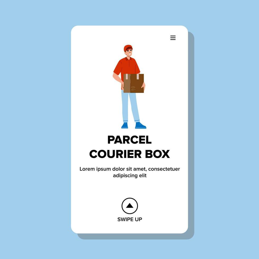 truck paracel courier box vector