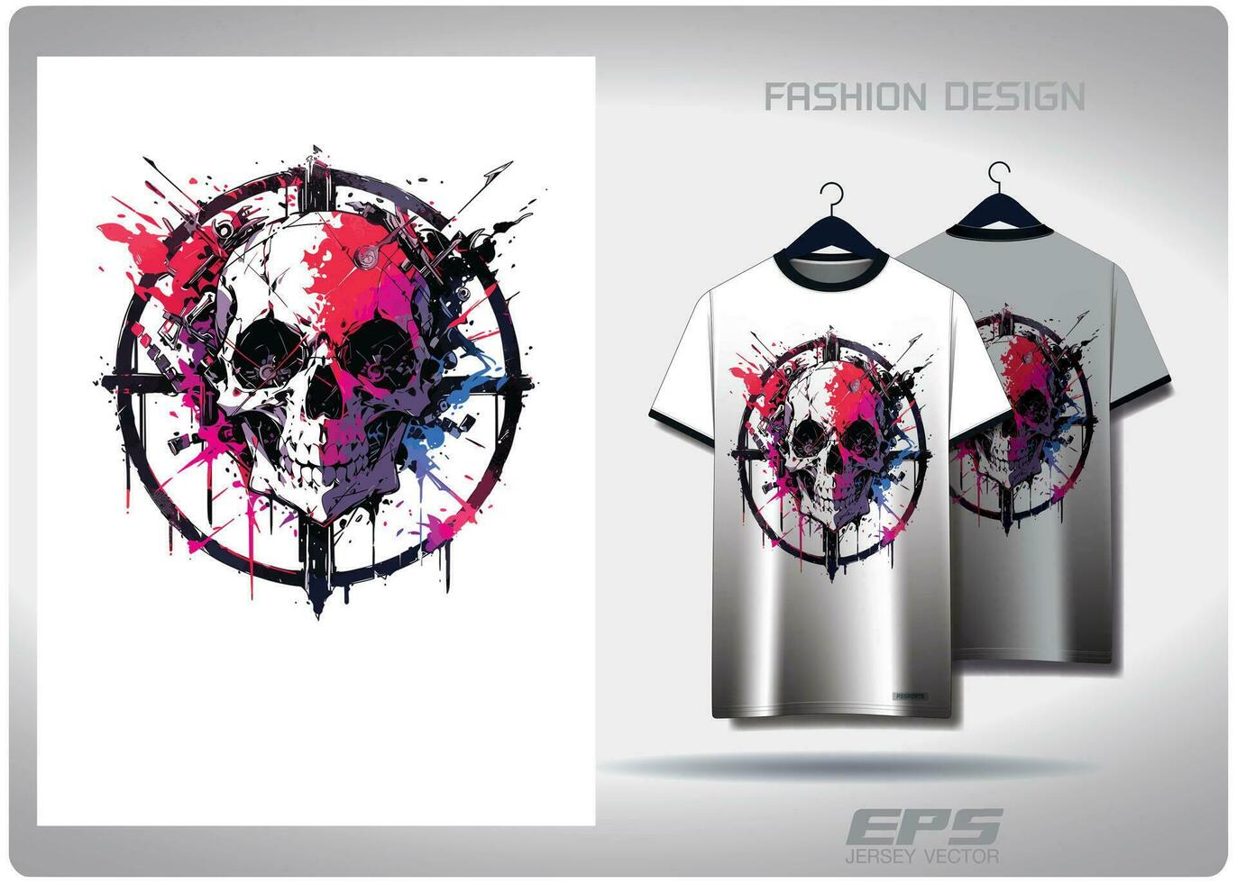 vector camiseta antecedentes imagen.robot estilo manchado cráneo modelo diseño, ilustración, textil antecedentes para camiseta, jersey calle camiseta