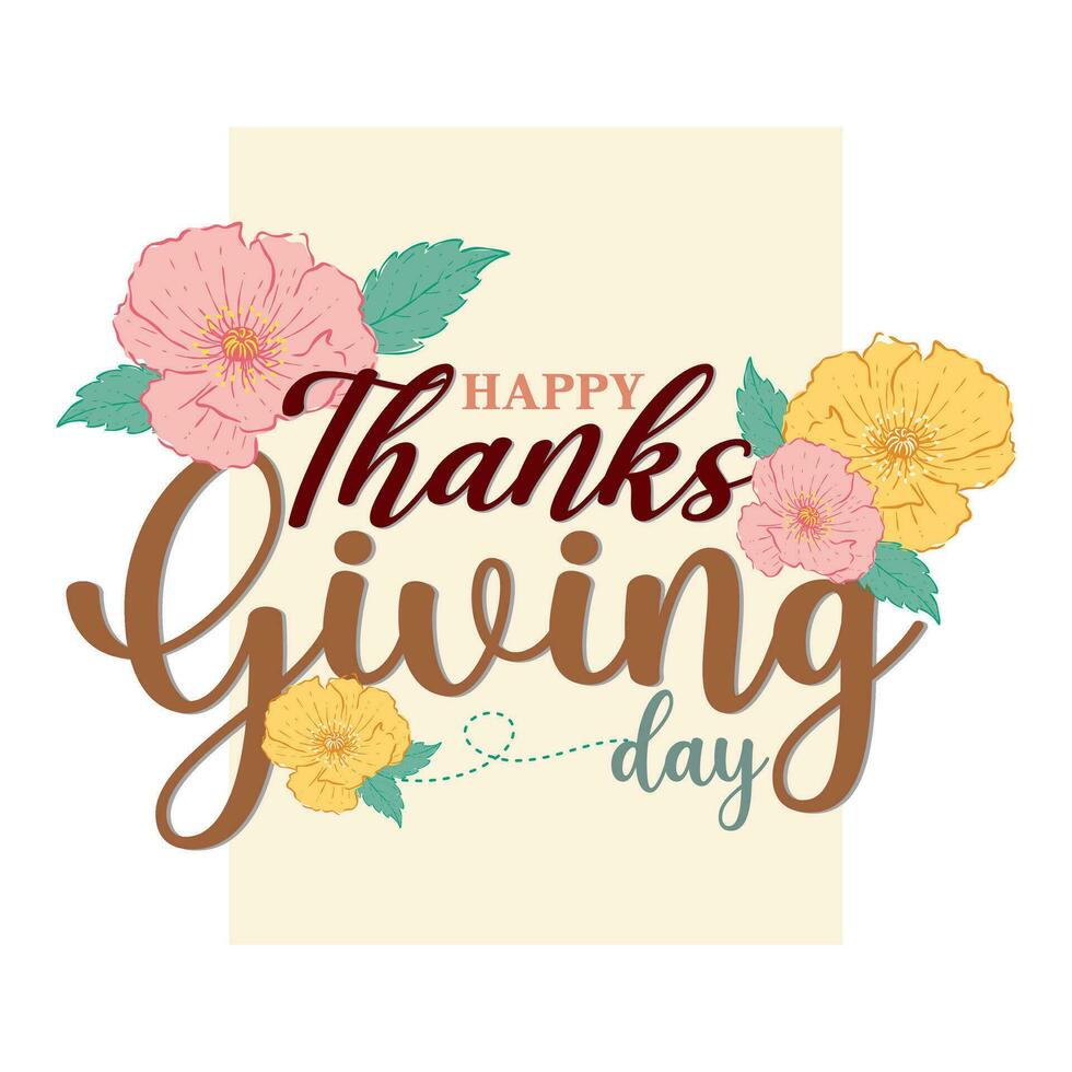 Thanks giving day design for greeting cards and posters vector