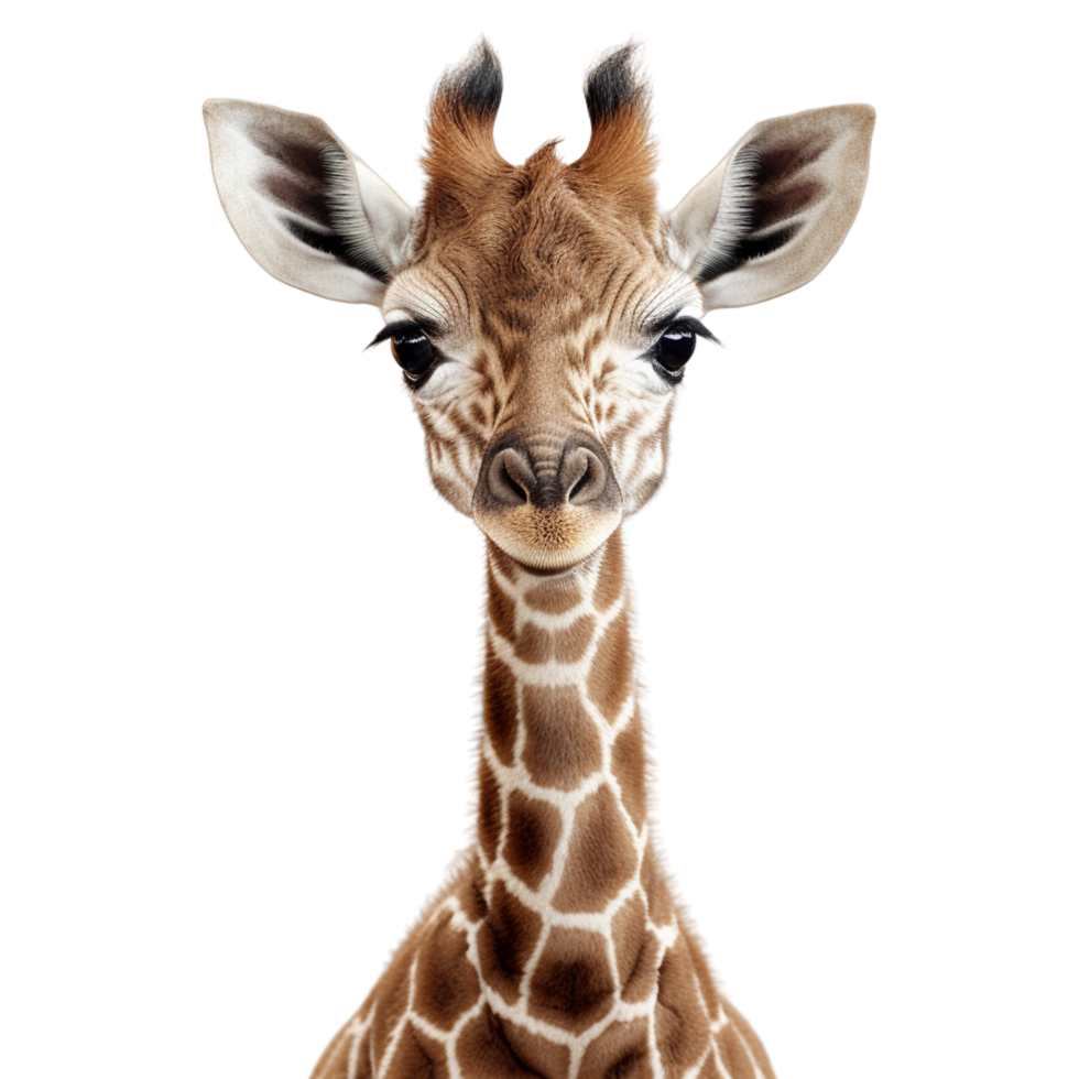 Baby giraffe isolated Ai Generative png