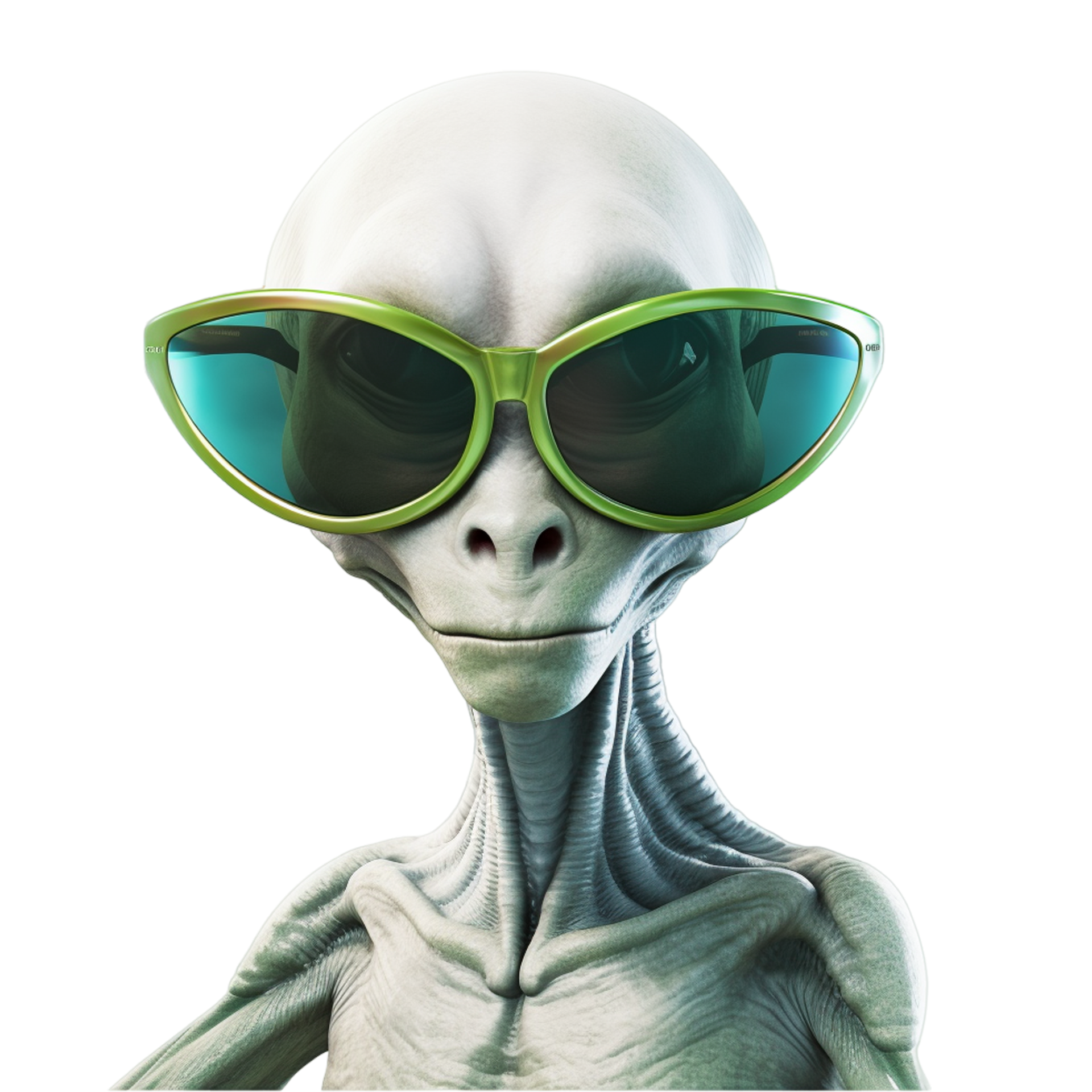 alieno con occhiali da sole ai generativo 28175592 PNG