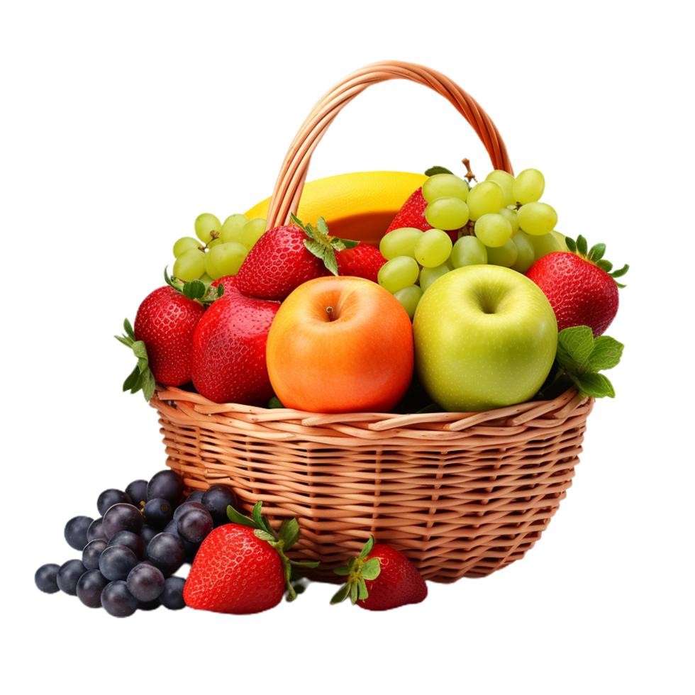 Fresh Fruits Basket ai generative 28175622 PNG