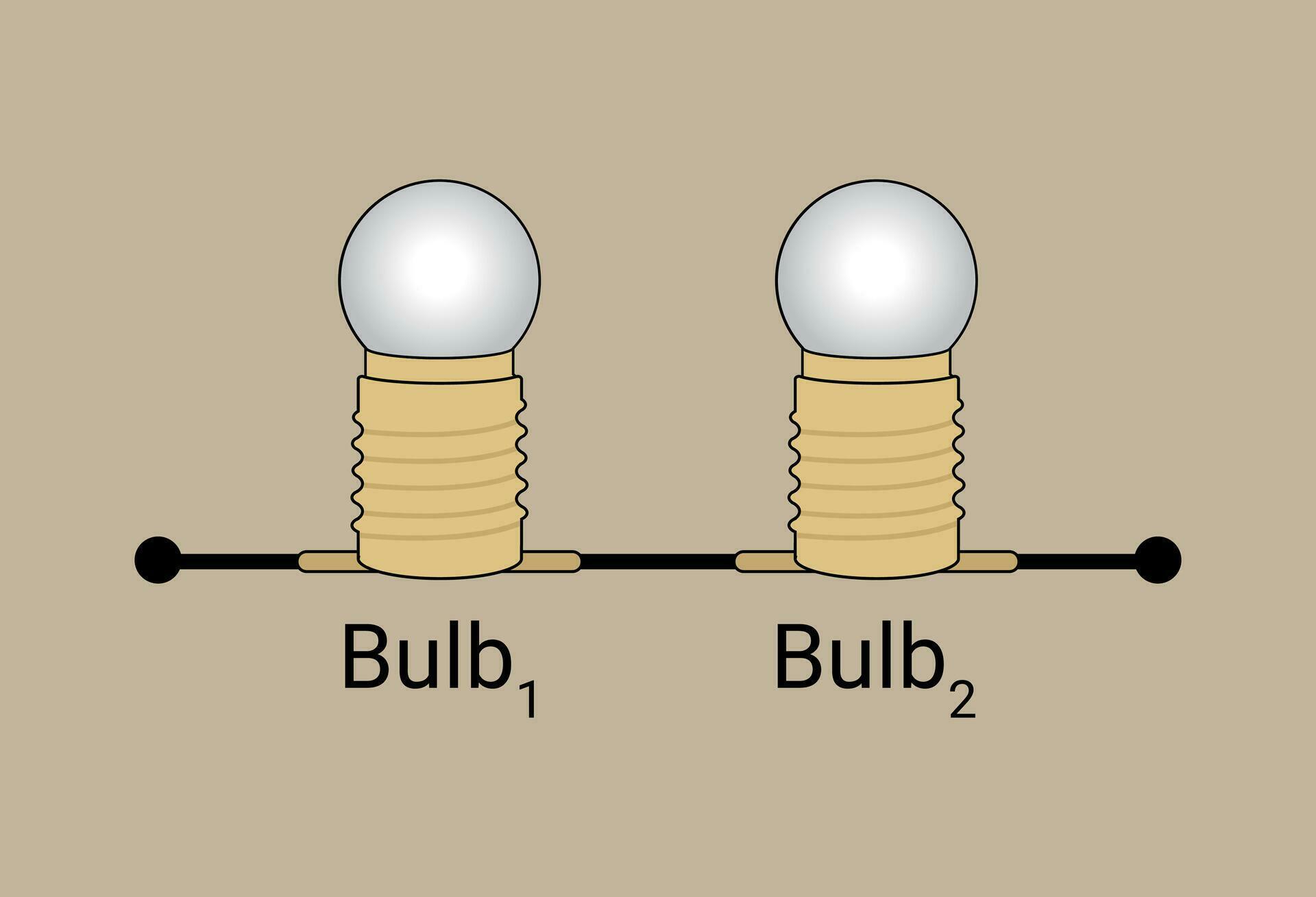 Two Bulbs Connected in Series 28175644 Vector Art at Vecteezy