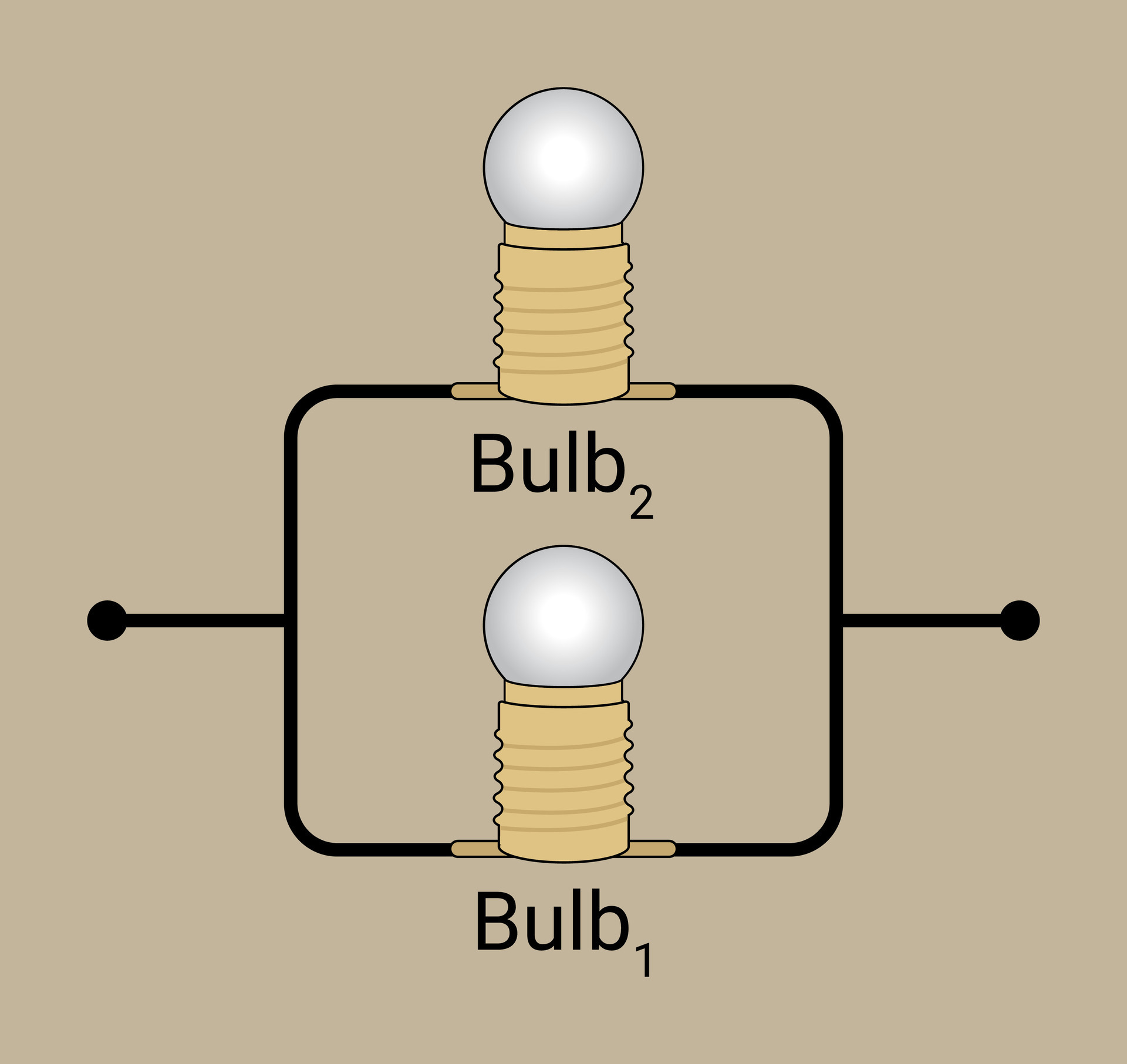 Two Bulbs Connected in Parallel 28175649 Vector Art at Vecteezy