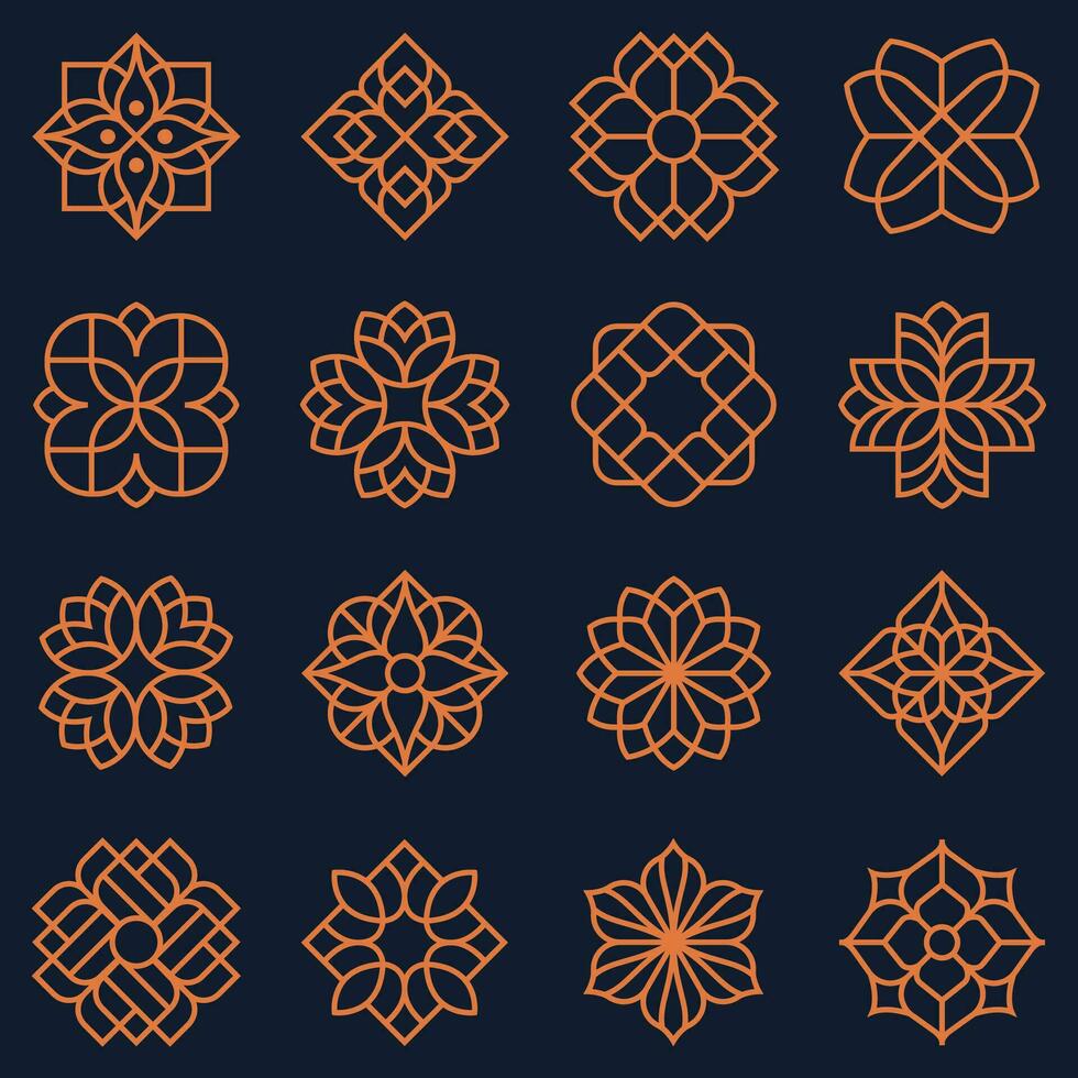 Vector ornaments design elements set