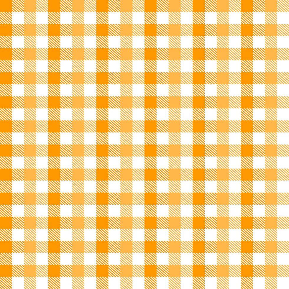 Orange plaid pattern with herringbone pattern inside background. plaid pattern background. plaid background. Seamless pattern. for backdrop, decoration, gift wrapping, gingham tablecloth, blanket vector