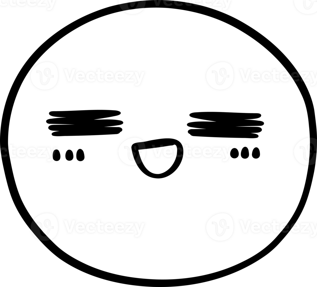 Cute kiss emoji, emoticon doodle outline 28177636 PNG