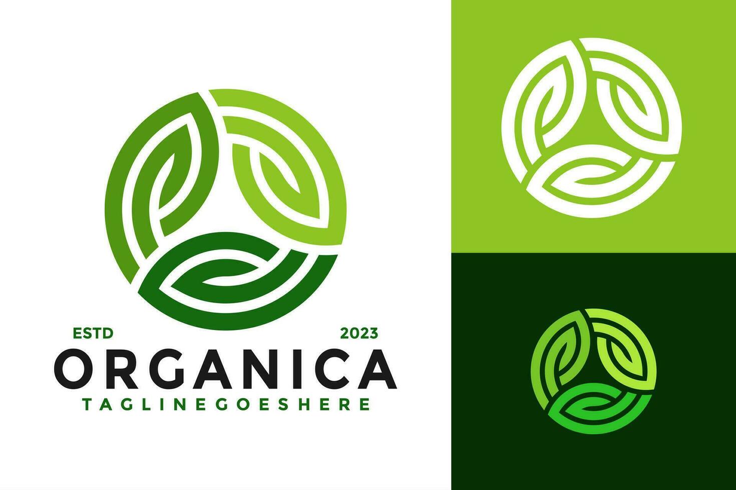 naturaleza orgánico hoja logo diseño vector símbolo icono ilustración