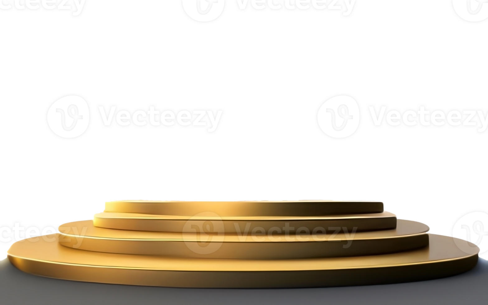 Gold podium on transparent background.Generative AI. png