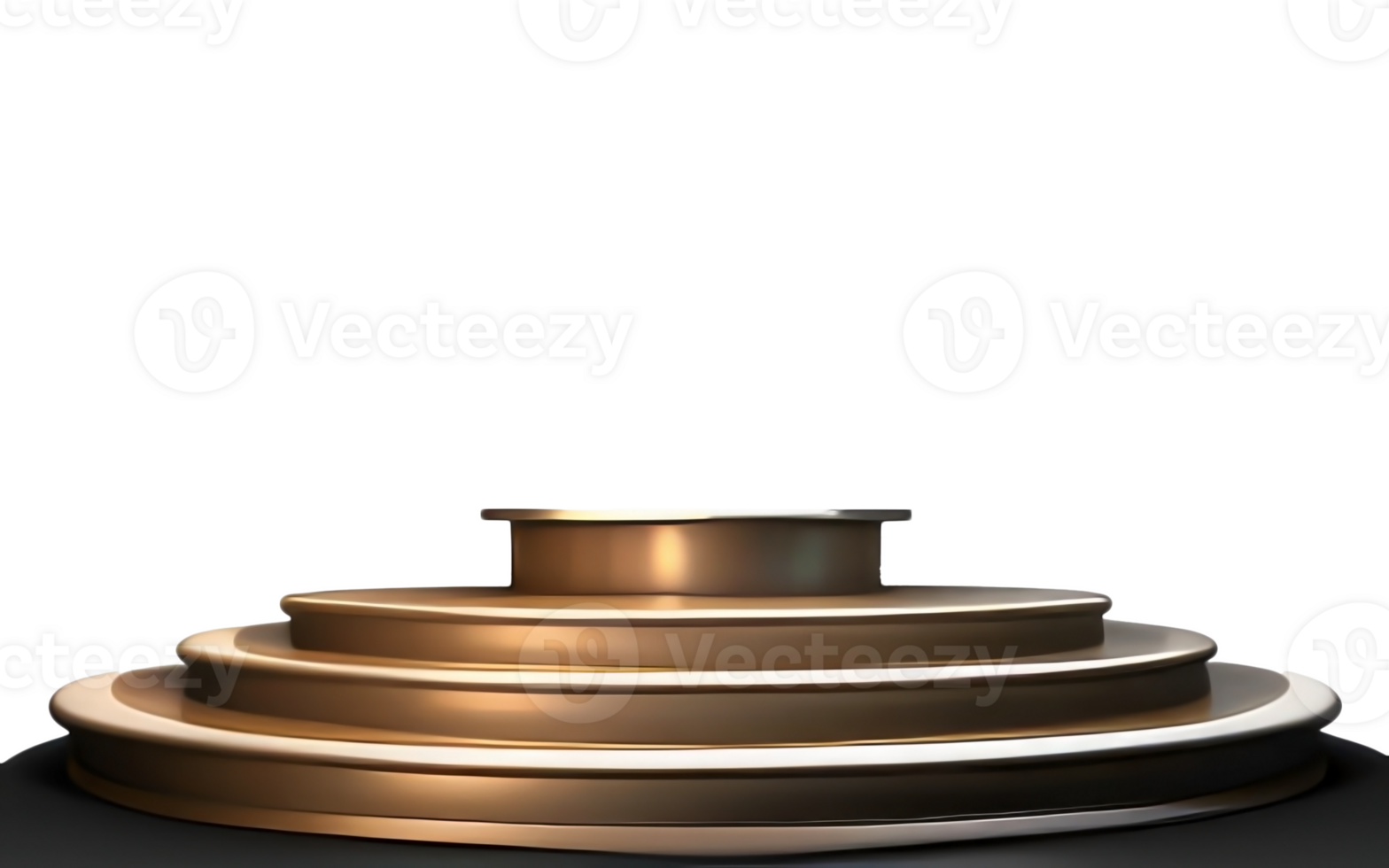 Gold podium on transparent background.Generative AI. png