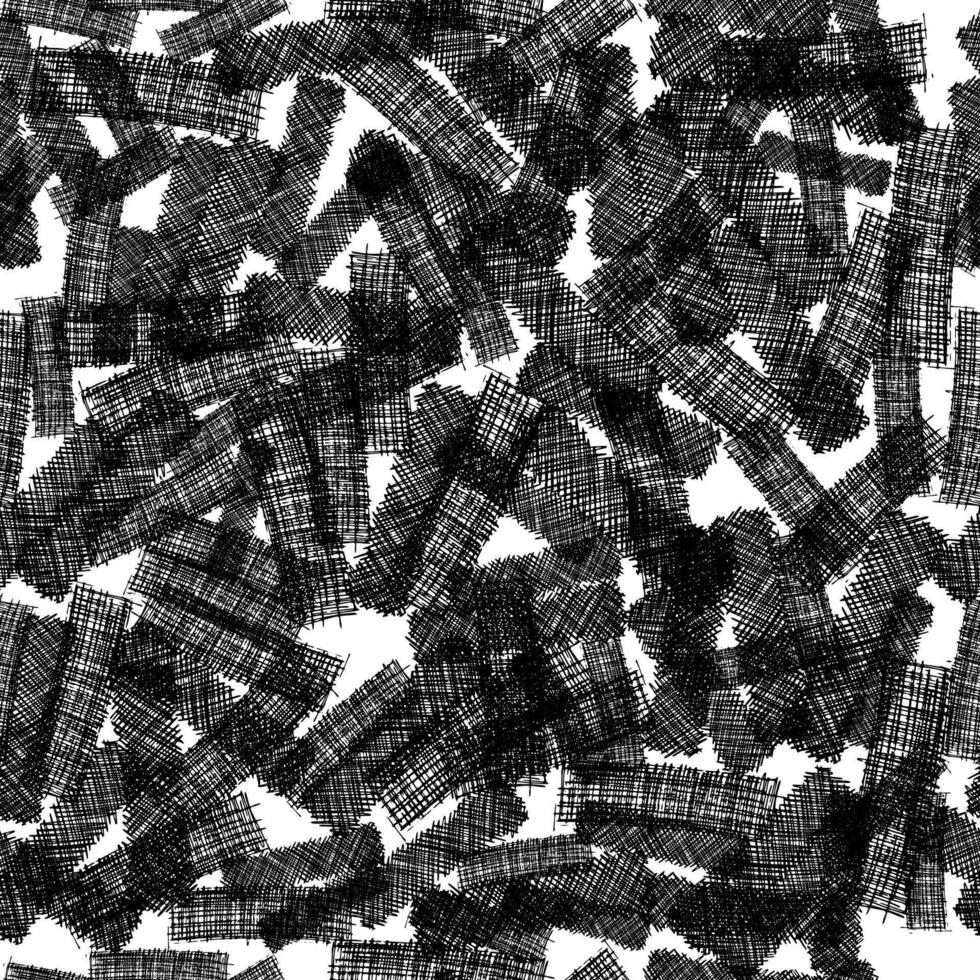 Seamless pattern with black pencil brushstrokes vector
