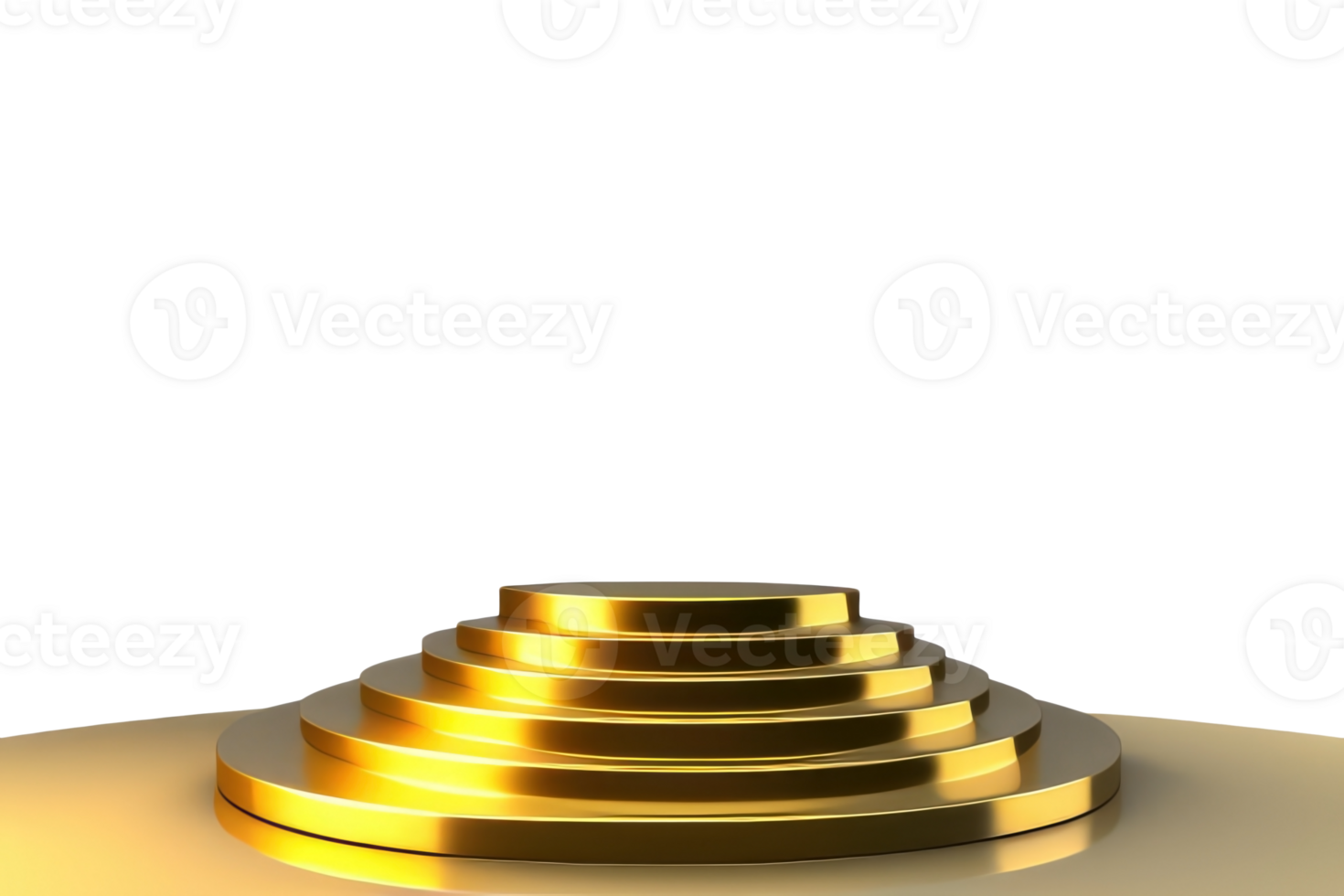Gold podium on transparent background.Generative AI. png