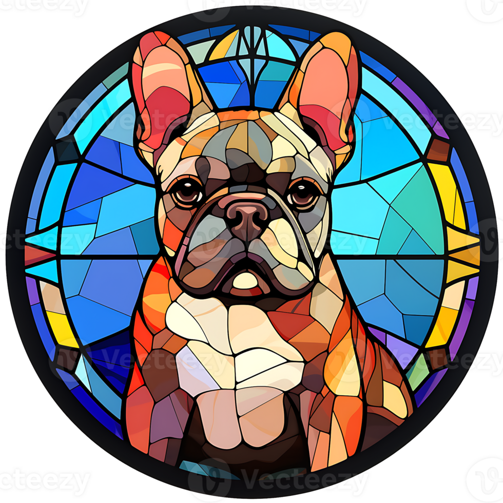 French bulldog stained-glass. png