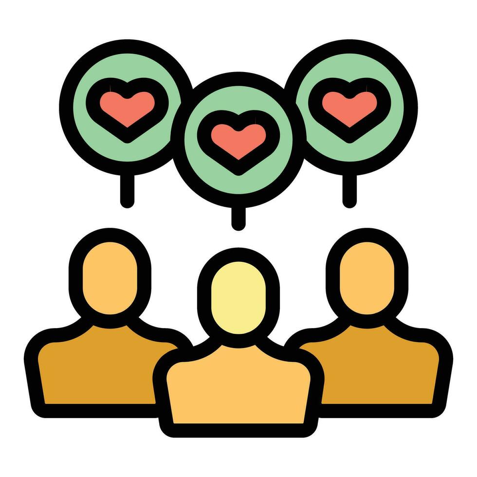 People help icon vector flat