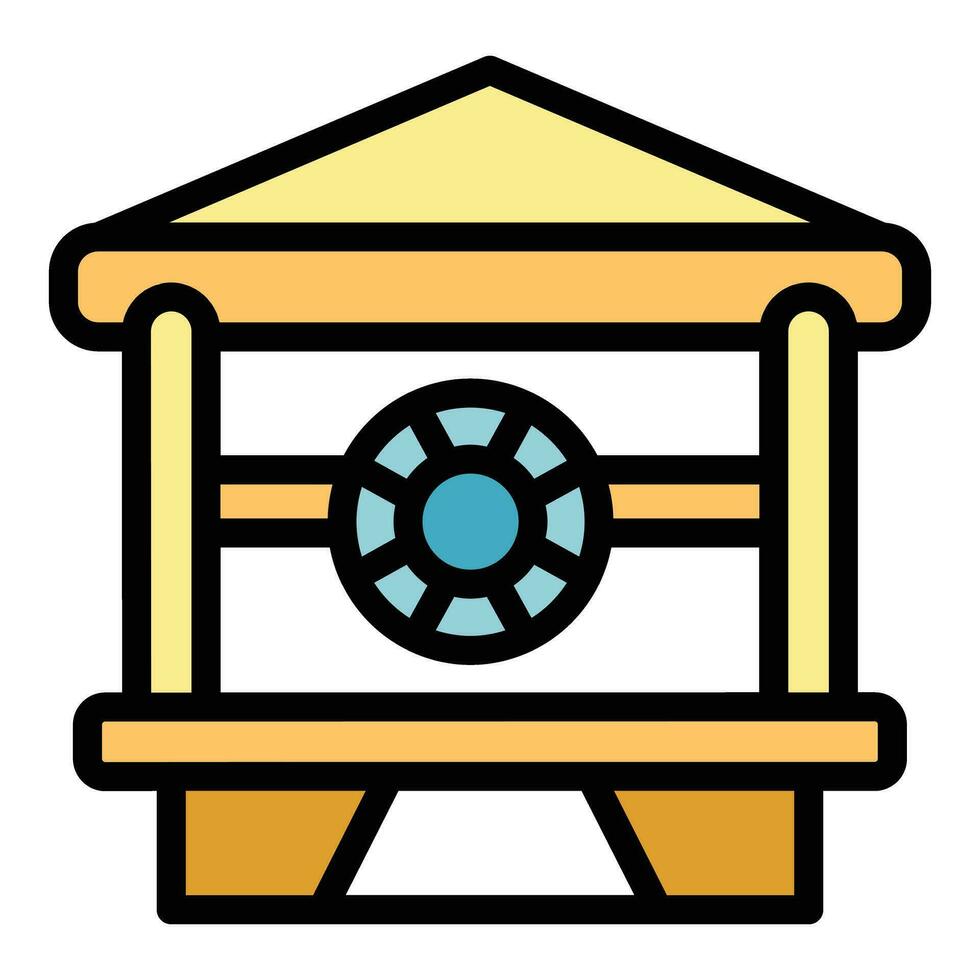 Coast guard team icon vector flat
