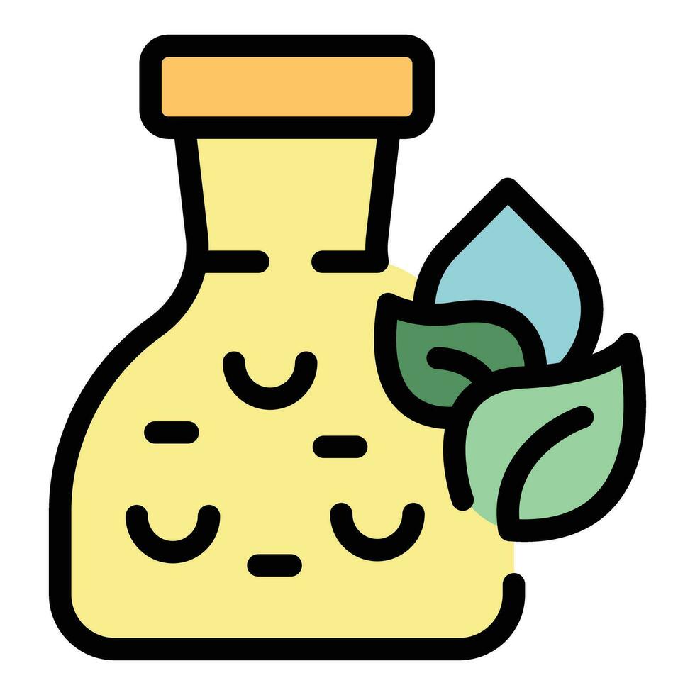 Natural dye flask icon vector flat