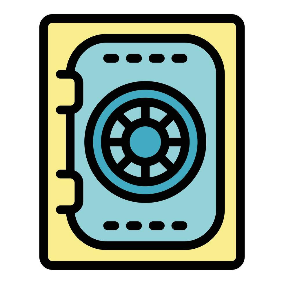Submarine door icon vector flat