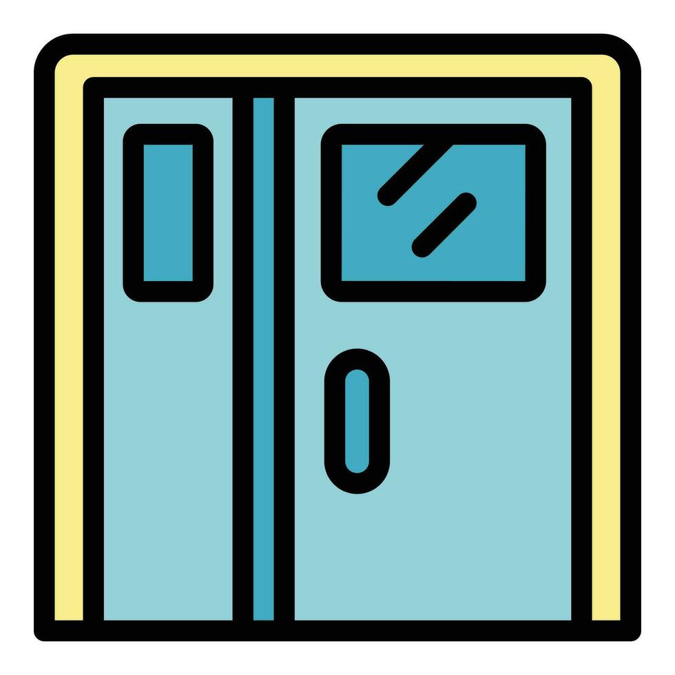 Door icon vector flat