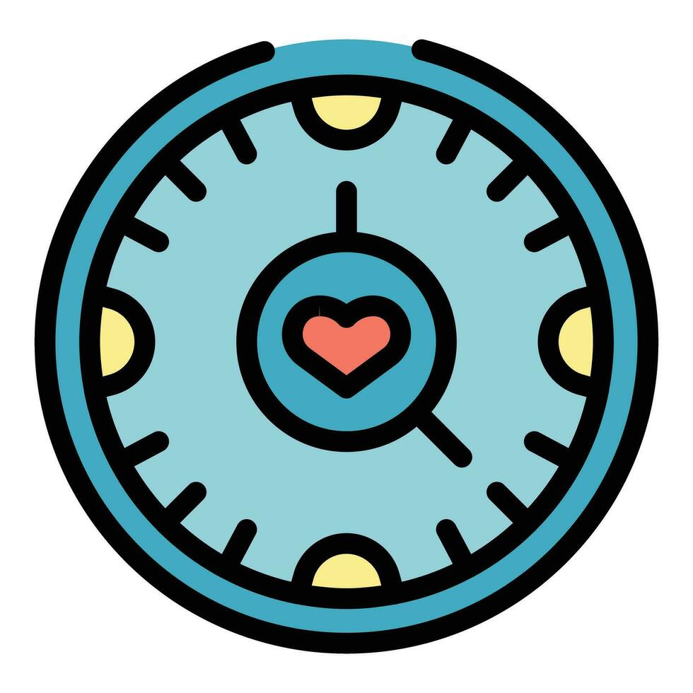 Time of global care icon vector flat