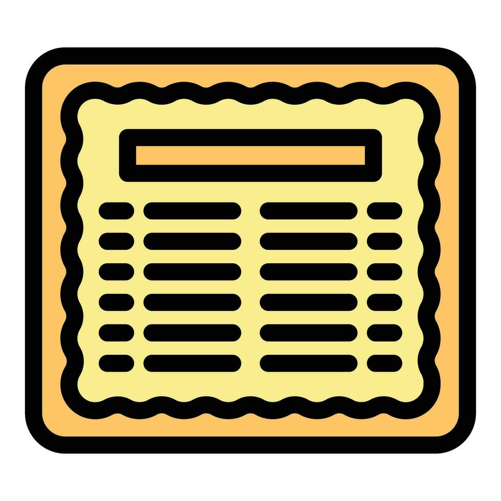 Paper frame icon vector flat