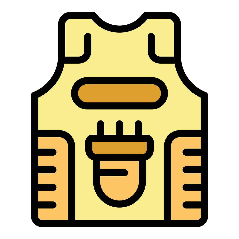 Protecting vest icon vector flat