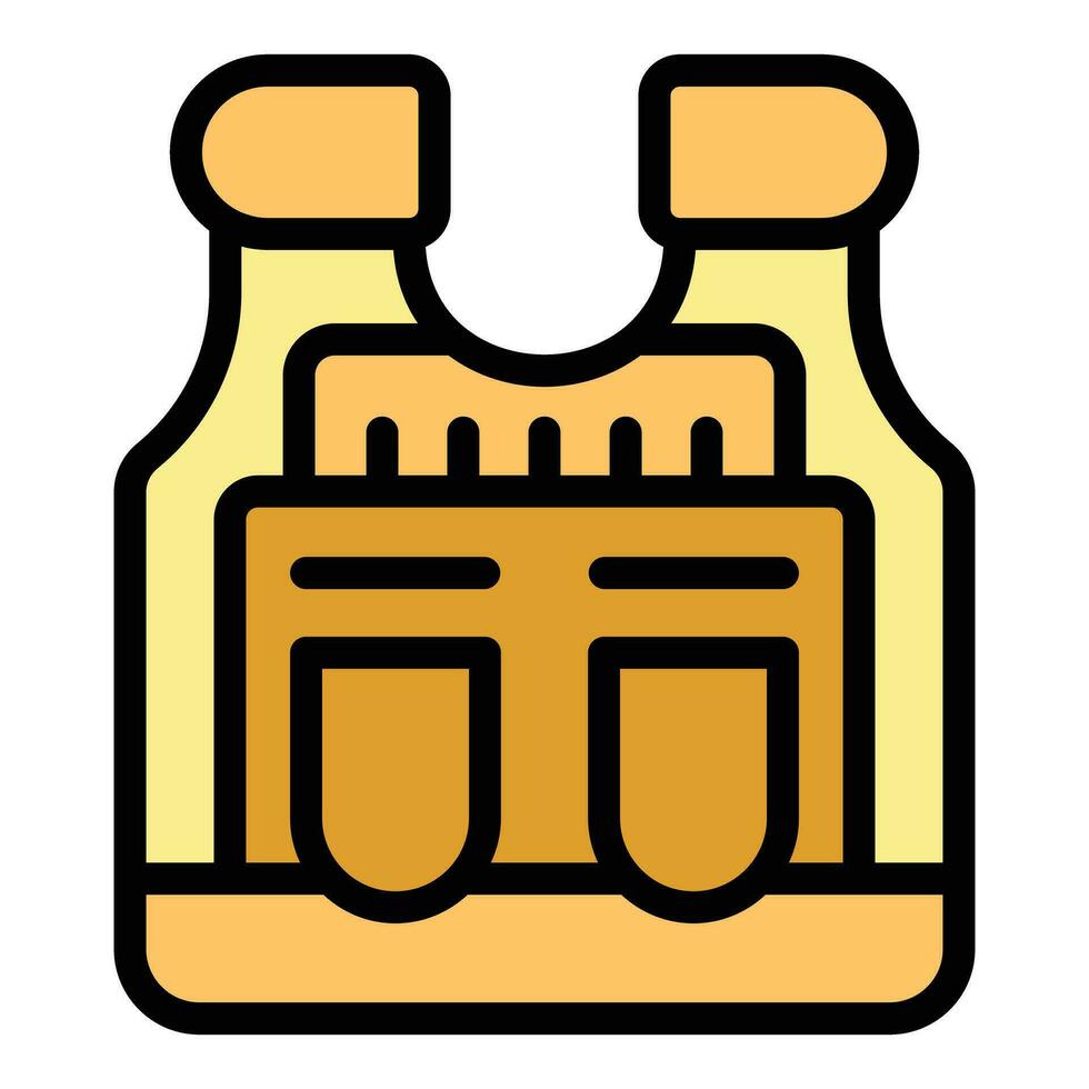 Tactical armor icon vector flat