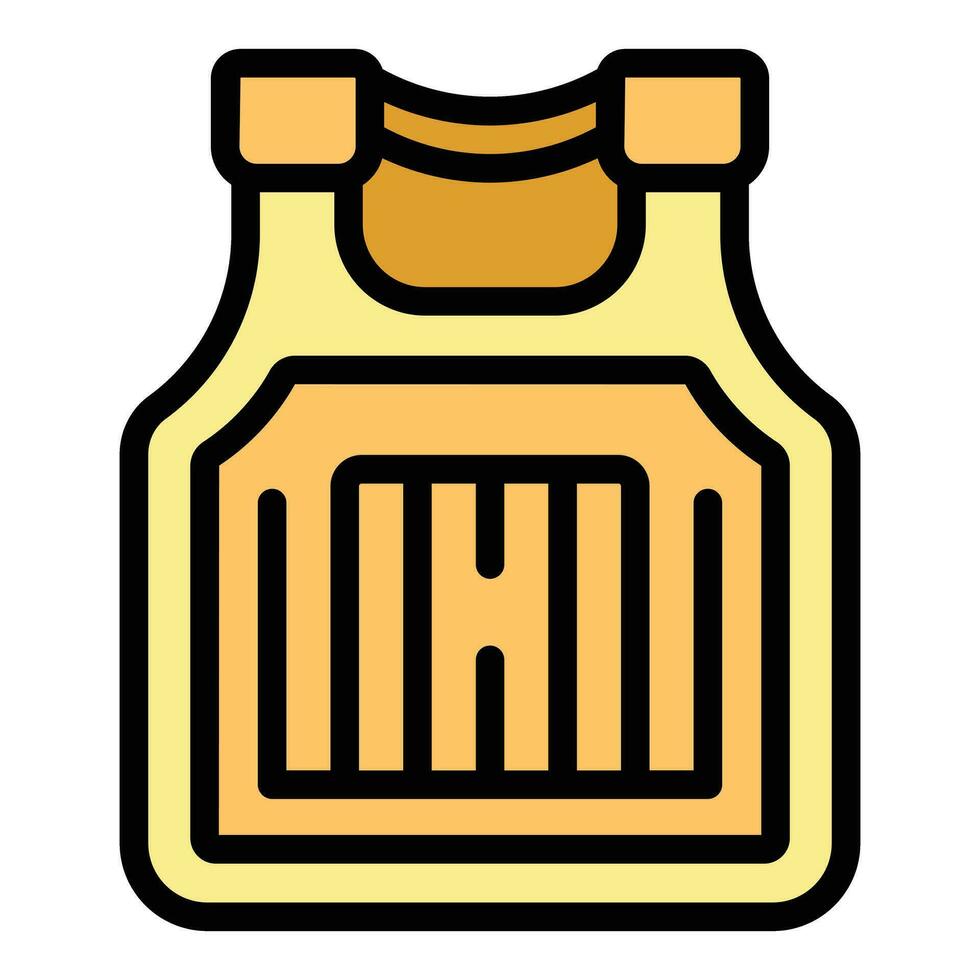 Army vest icon vector flat